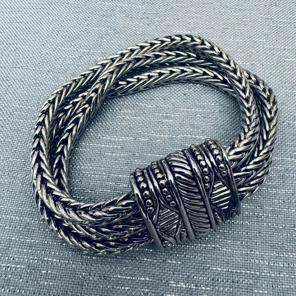 Silver Rope Magnetic Bracelet - Picture 1 of 4